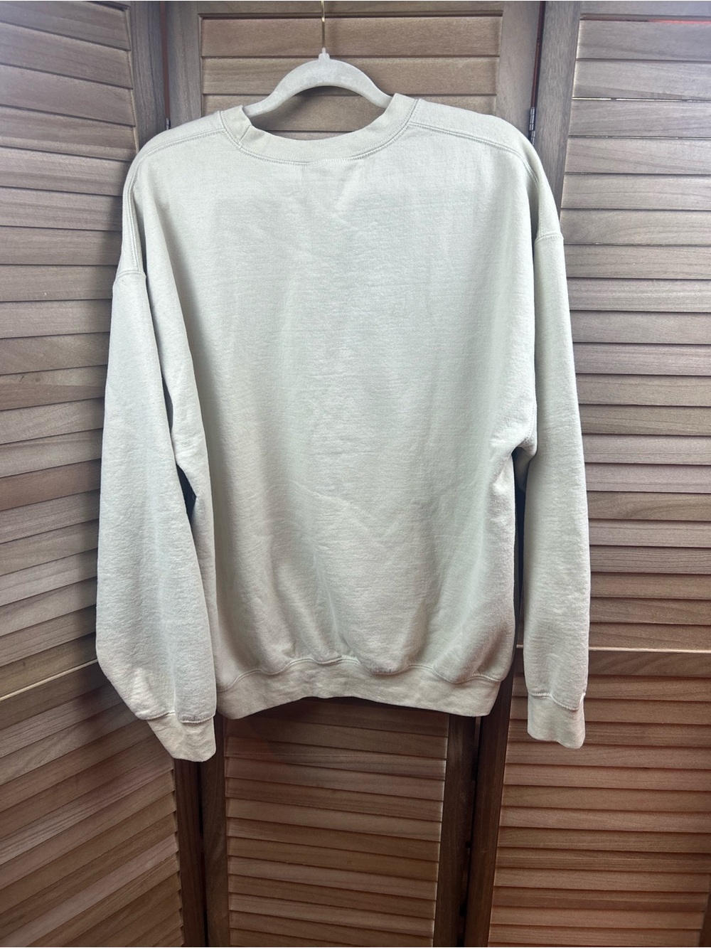 Ghost Malone Graphic Crewneck Sweatshirt XL Beige Fleece Pullover Halloween - Picture 4 of 5
